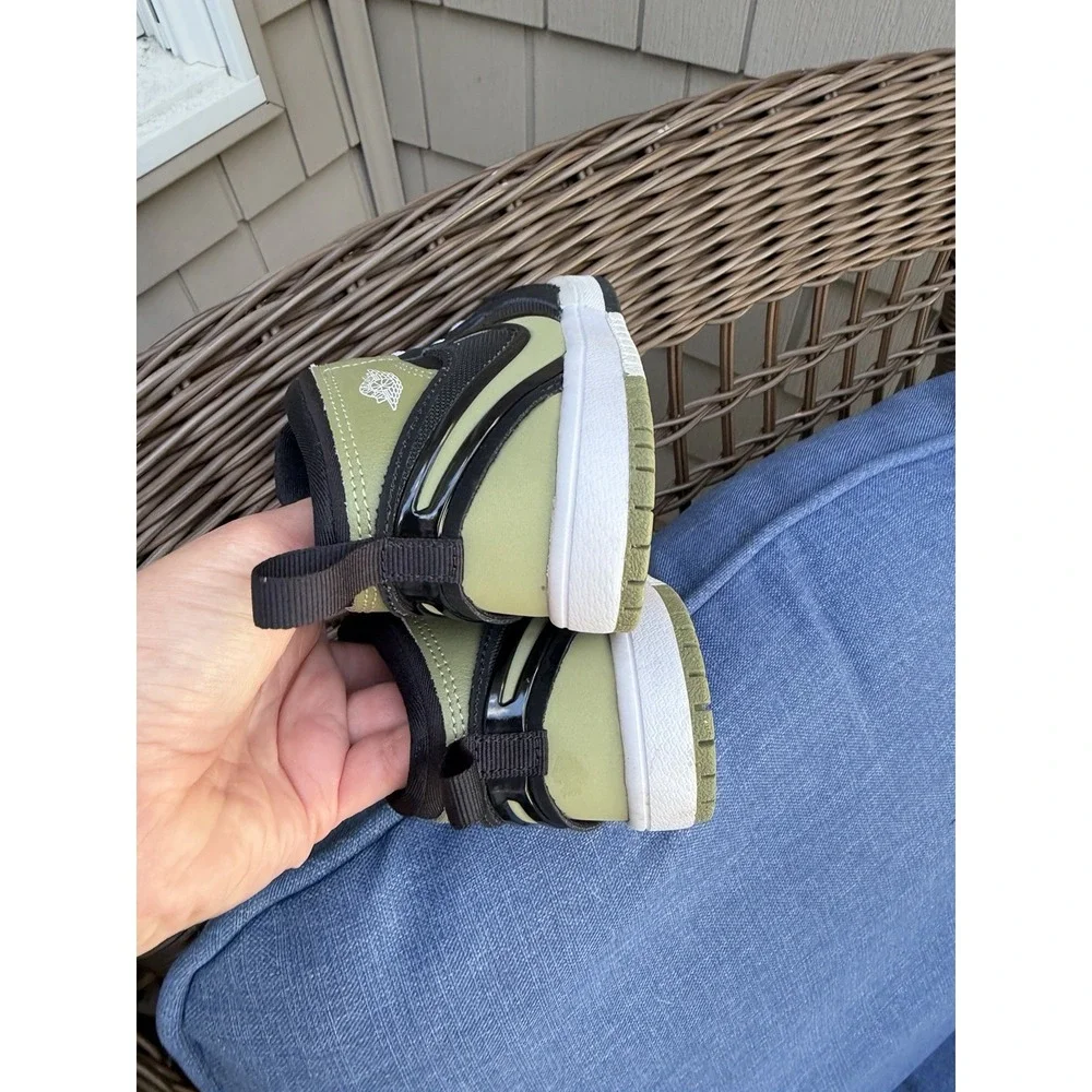 Nike Air Jordan 1 Mid Olive green colorway TD Toddler Size 9C Used
